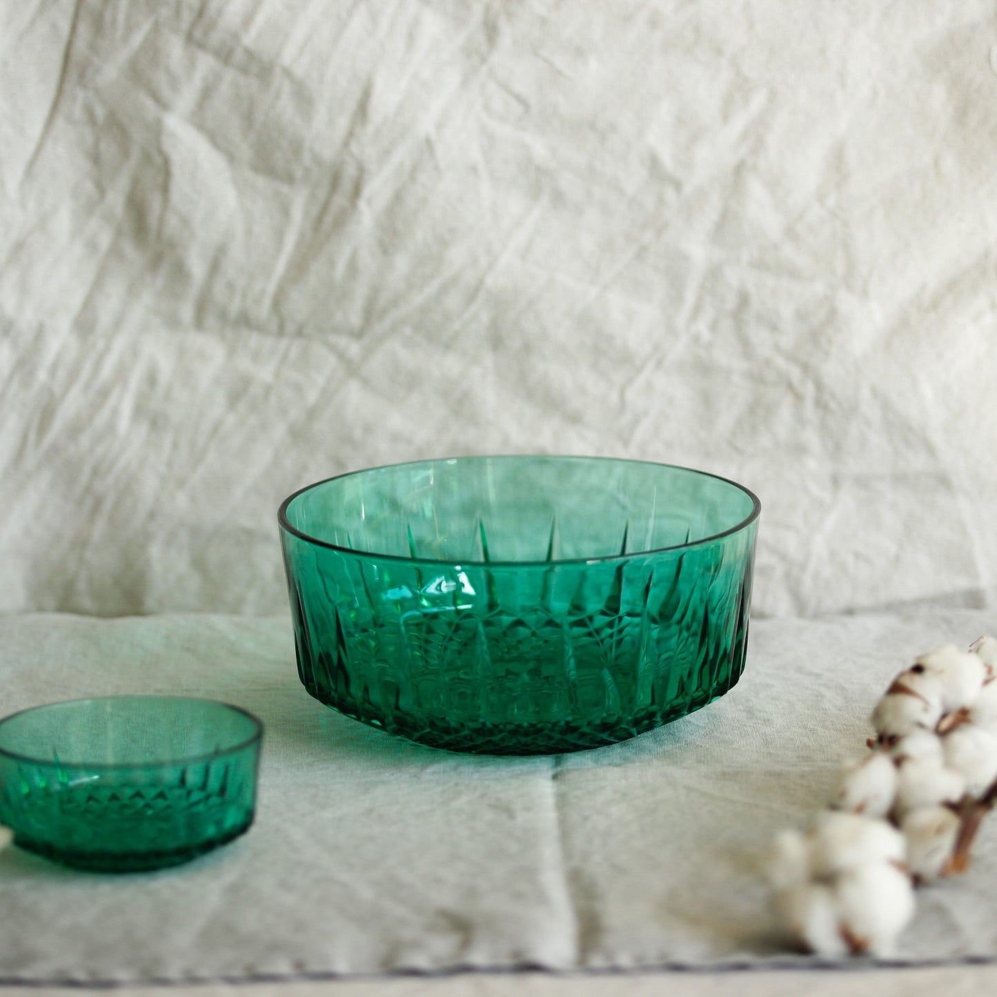 Large Green Glass Bowl - Atelier Forma