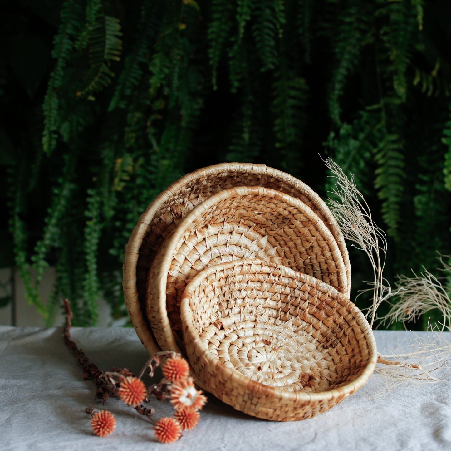 Panier en fibres naturelles