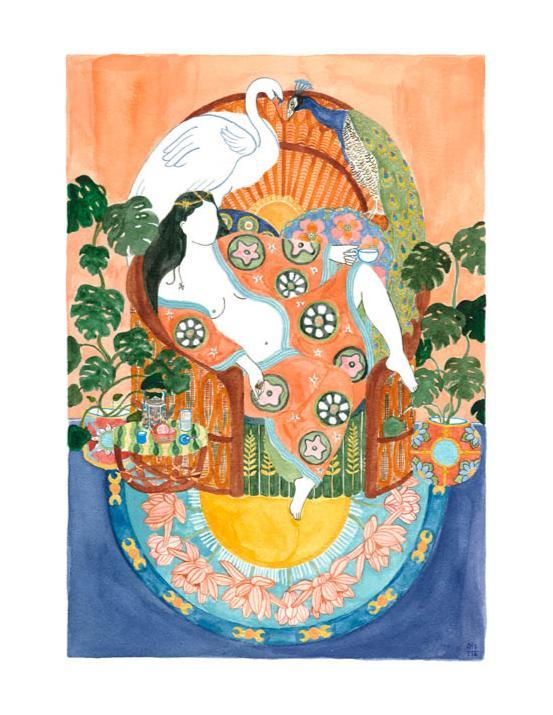 Watercolour Print MOONWORLD Tarot: The Empress III